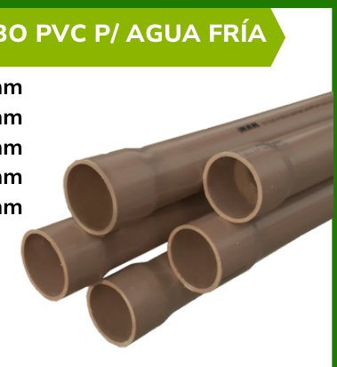 Tubo PVC P/ Agua Fría