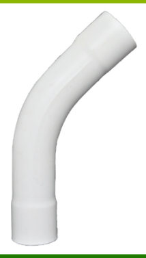 Curva Larga 45° PVC