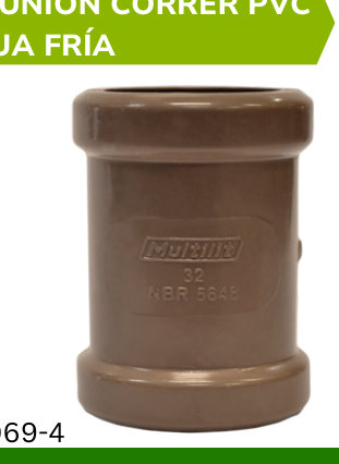 Luva Unión Correr PVC P/ Agua Fría